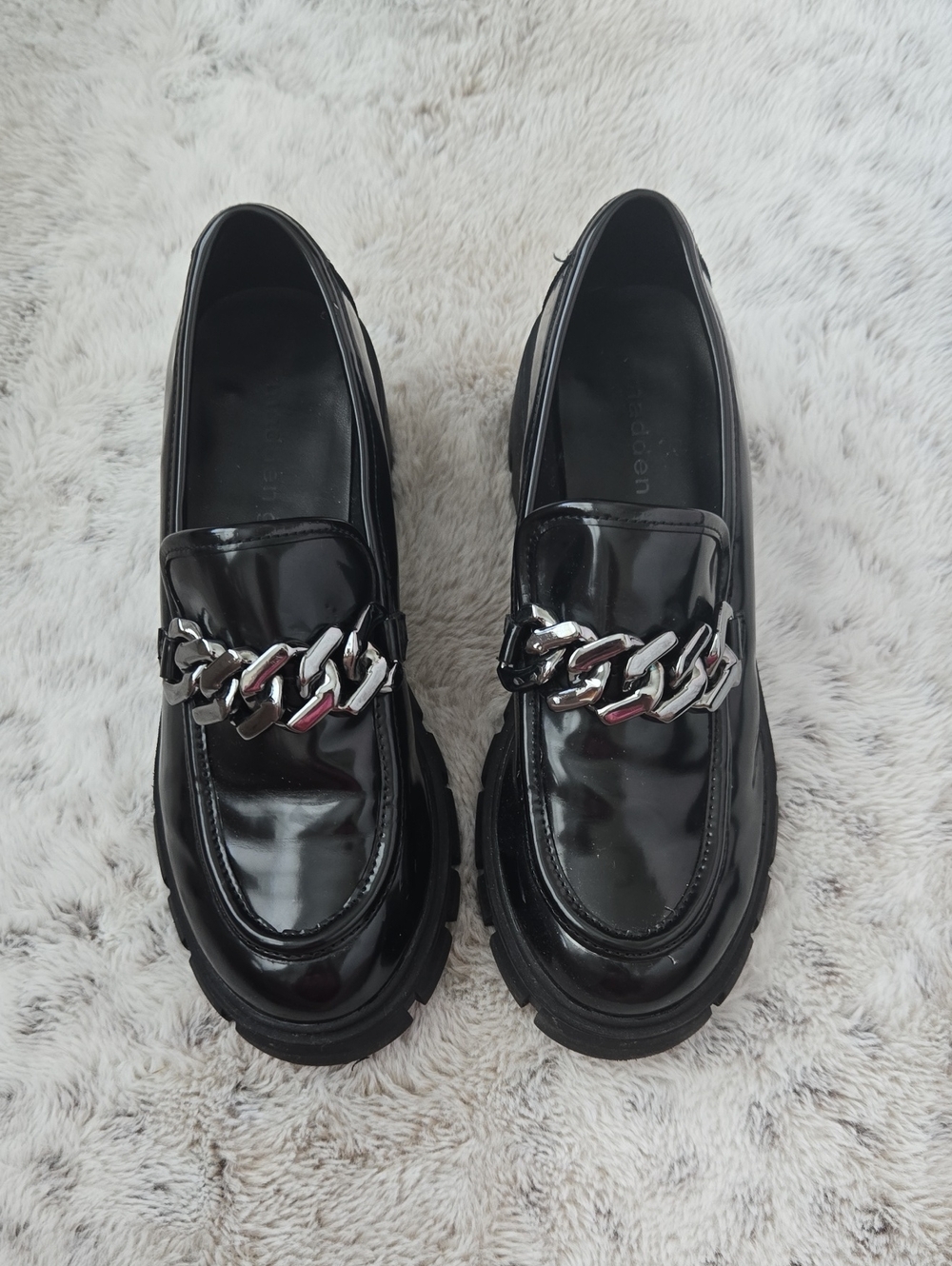 Steve madden loafers with chain detail
